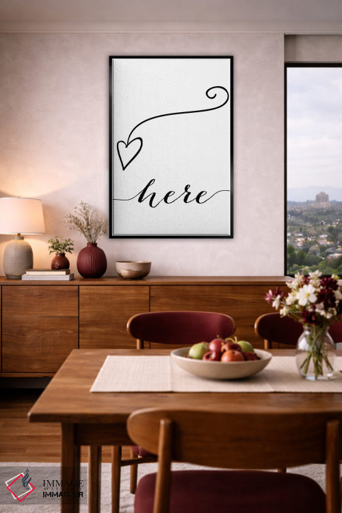 تابلو مدرن اینجا اثر نوردیک پرینت استودیو - D3B