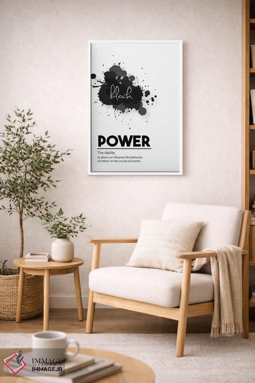 تابلو مینیمال تعریف قدرت اثر نوردیک پرینت استودیو - D5W