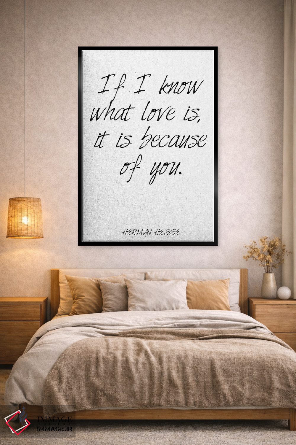 تابلو مدرن نقل قول عاشقانه هرمان هسه اثر نوردیک پرینت استودیو - D2B