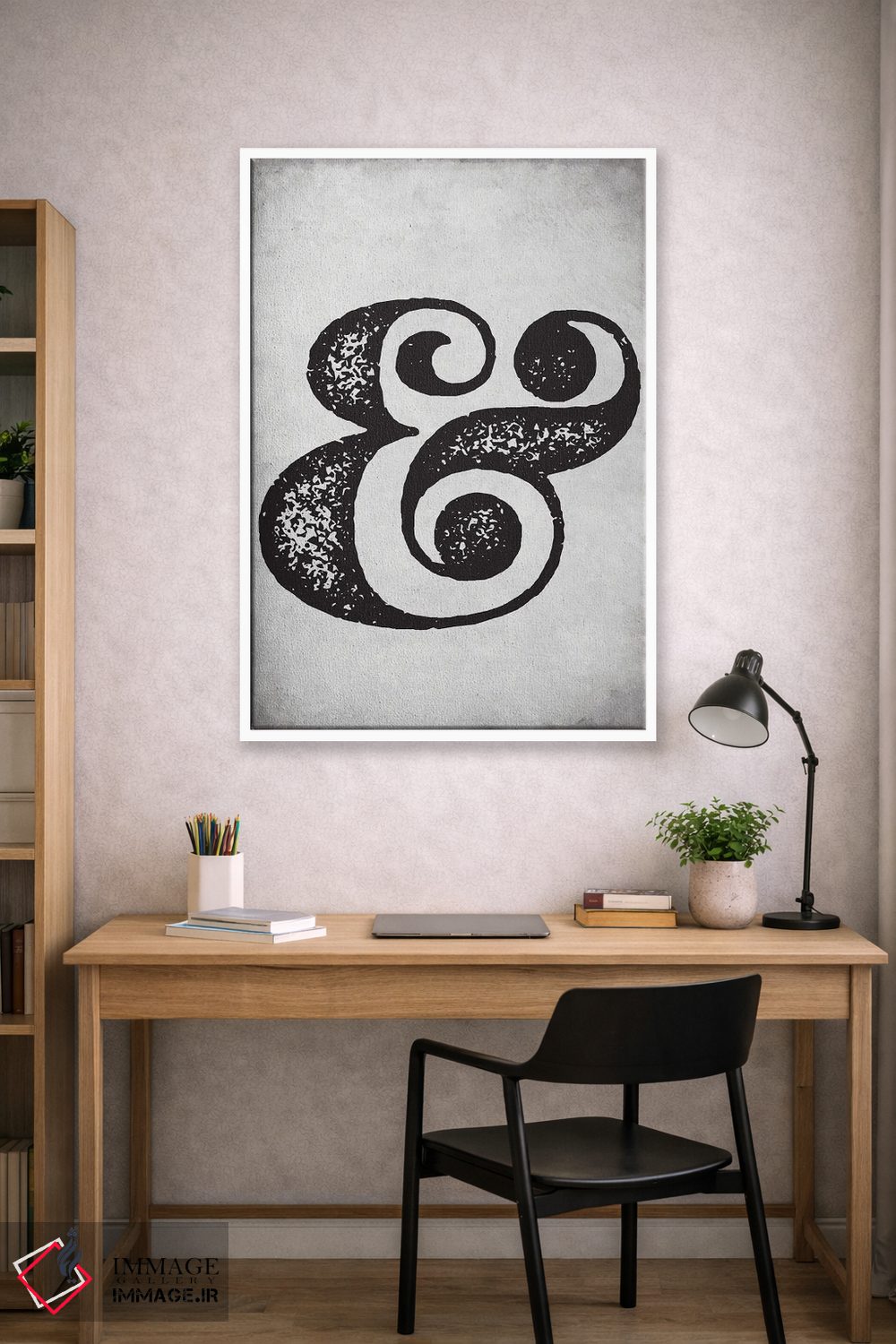 تابلو مینیمال نماد اند به سبک قدیمی اثر نوردیک پرینت استودیو - D1W