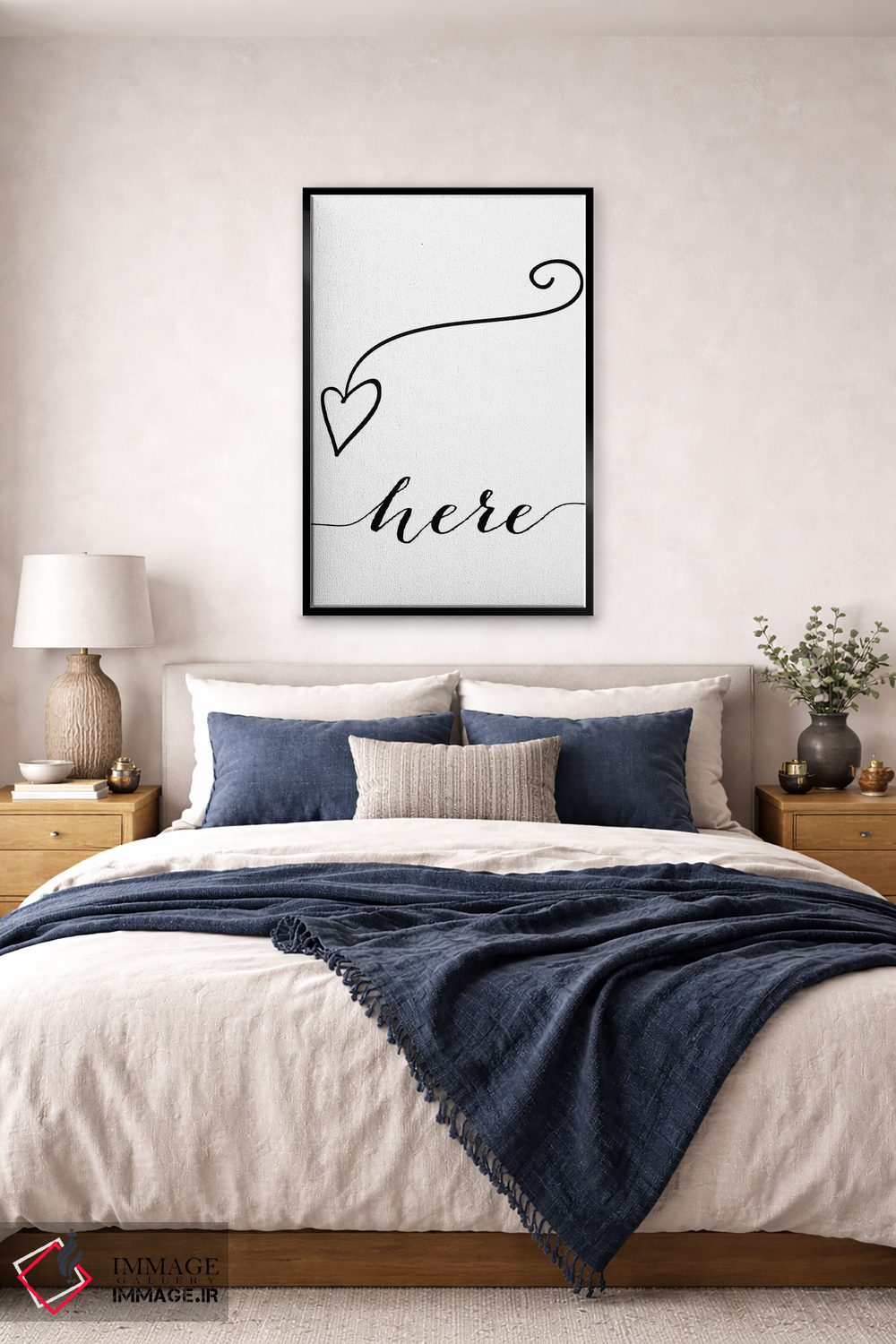 تابلو مدرن اینجا اثر نوردیک پرینت استودیو - D6B