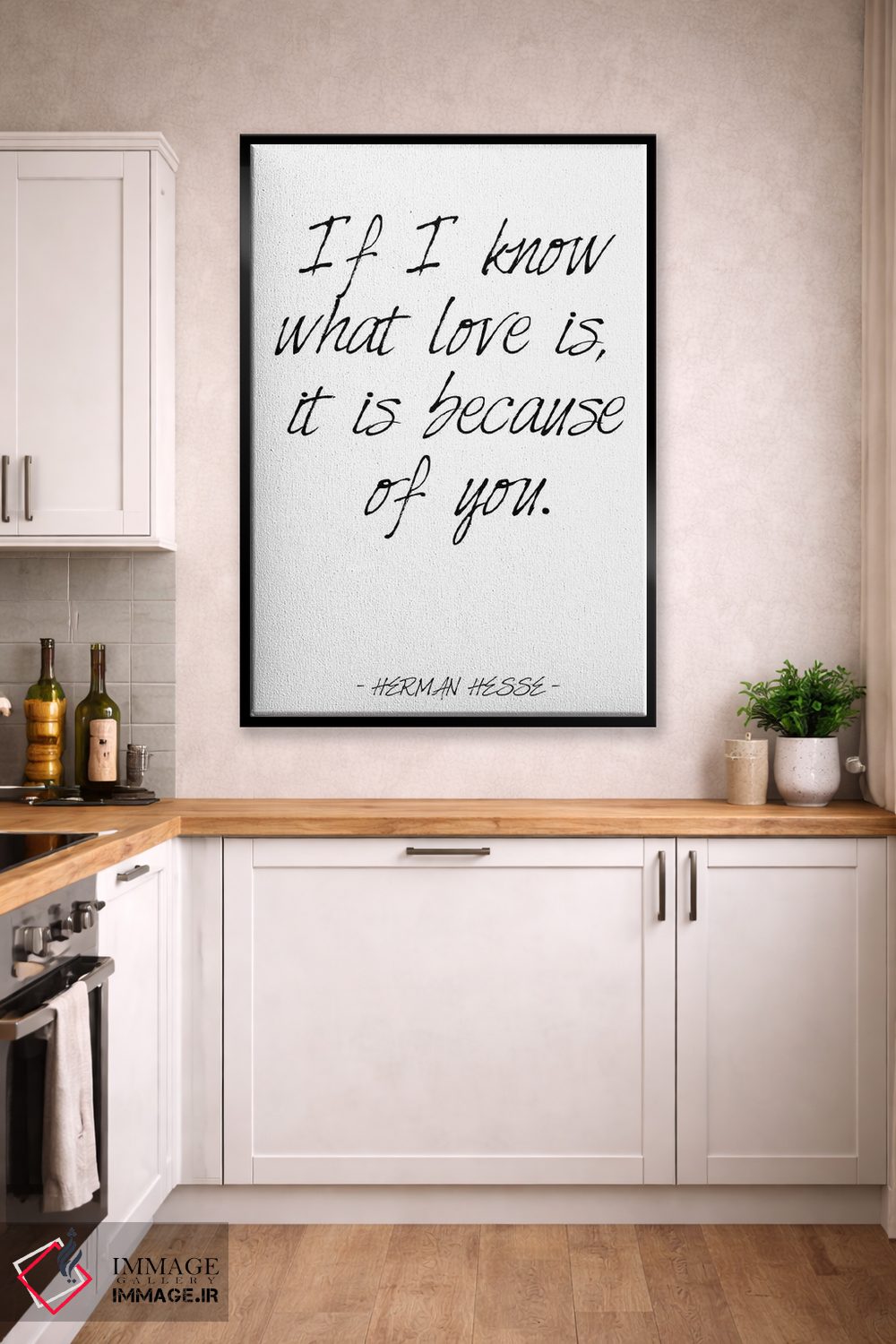 تابلو مدرن نقل قول عاشقانه هرمان هسه اثر نوردیک پرینت استودیو - D3B