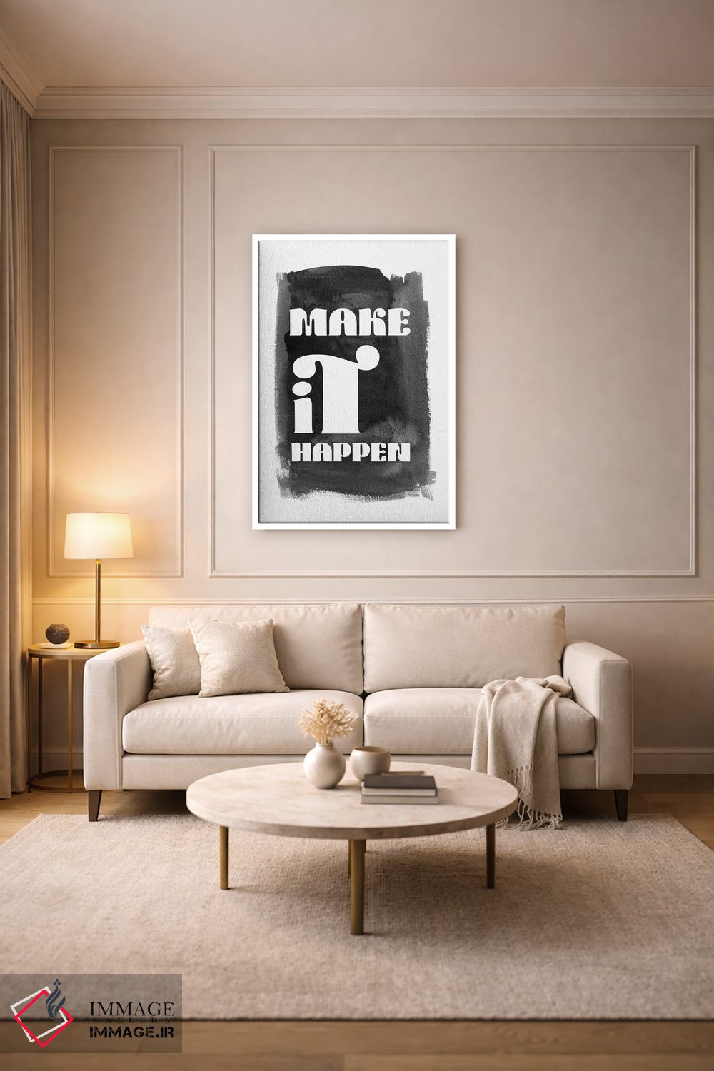 تابلو مینیمال انجامش بده اثر نوردیک پرینت استودیو - D3W