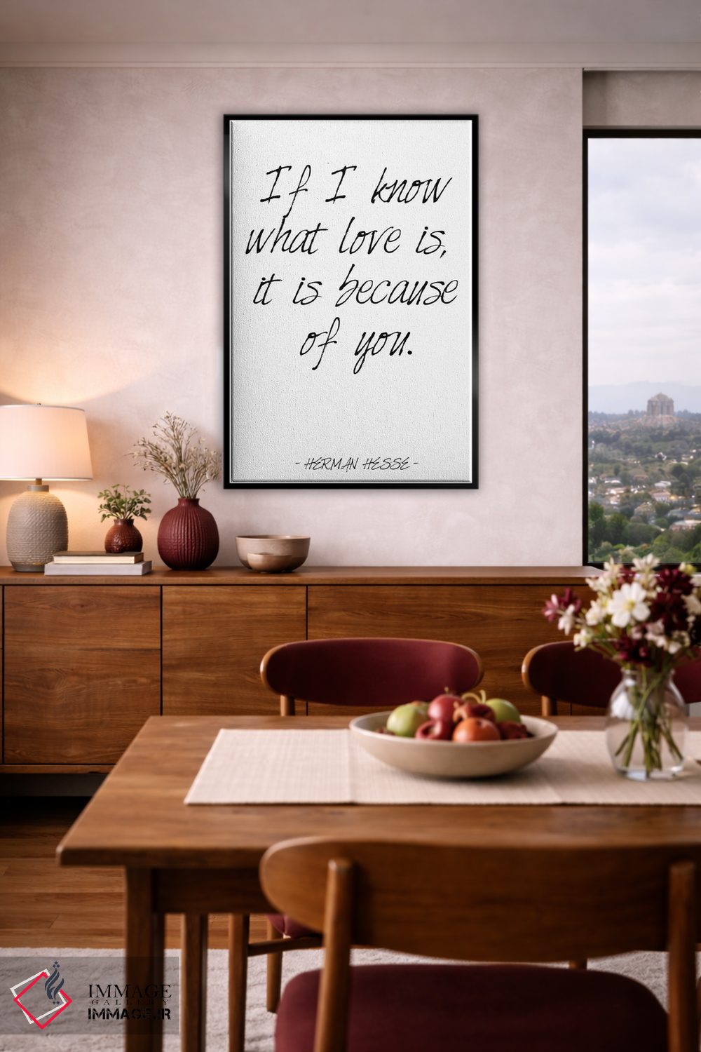 تابلو مدرن نقل قول عاشقانه هرمان هسه اثر نوردیک پرینت استودیو - D5B