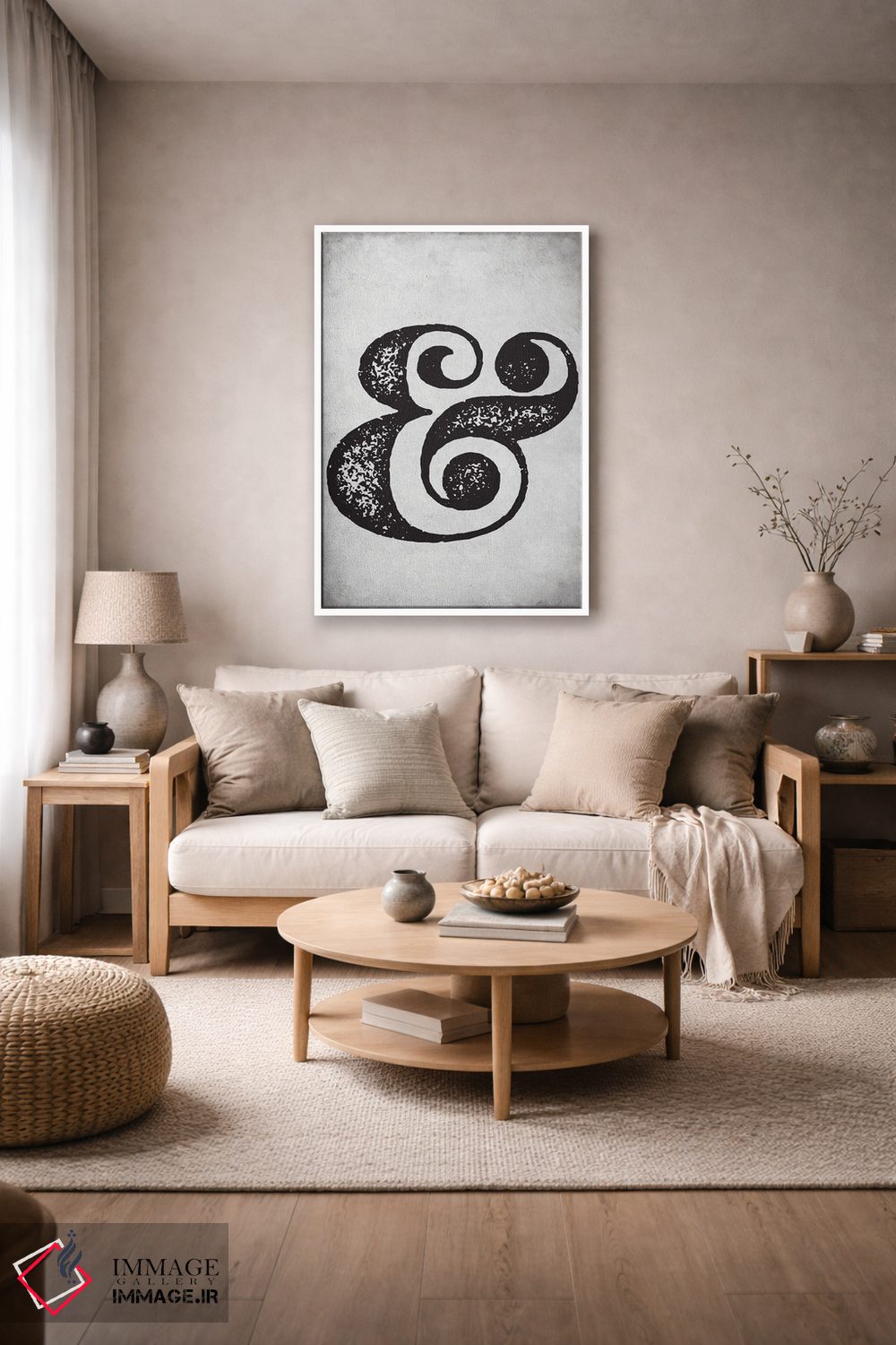 تابلو مینیمال نماد اند به سبک قدیمی اثر نوردیک پرینت استودیو - D4W