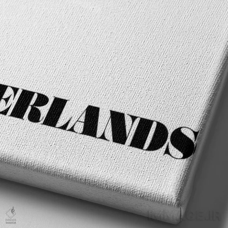 تابلو مدرن آمستردام اثر نوردیک پرینت استودیو - نمای نزدیک بافت بوم