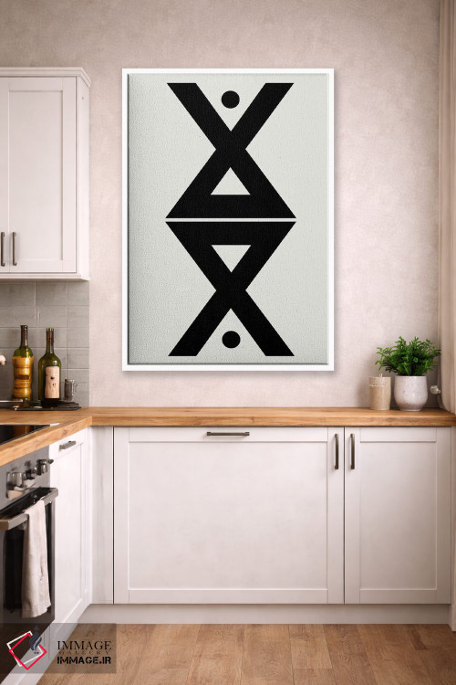 تابلو مینیمال تقارن هندسی انتزاعی اثر نوردیک پرینت استودیو - D3W