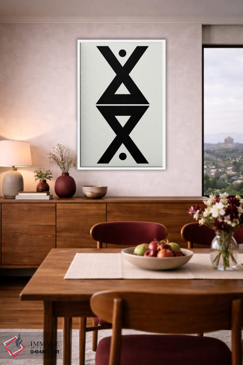 تابلو مینیمال تقارن هندسی انتزاعی اثر نوردیک پرینت استودیو - D4W