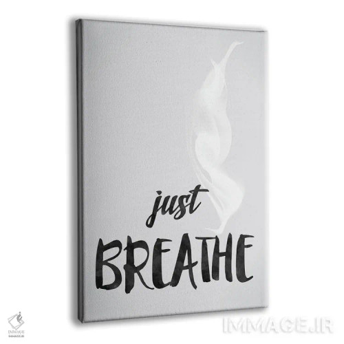 تابلو مینیمال فقط نفس بکش اثر نوردیک پرینت استودیو - نمای پرسپکتیو محصول