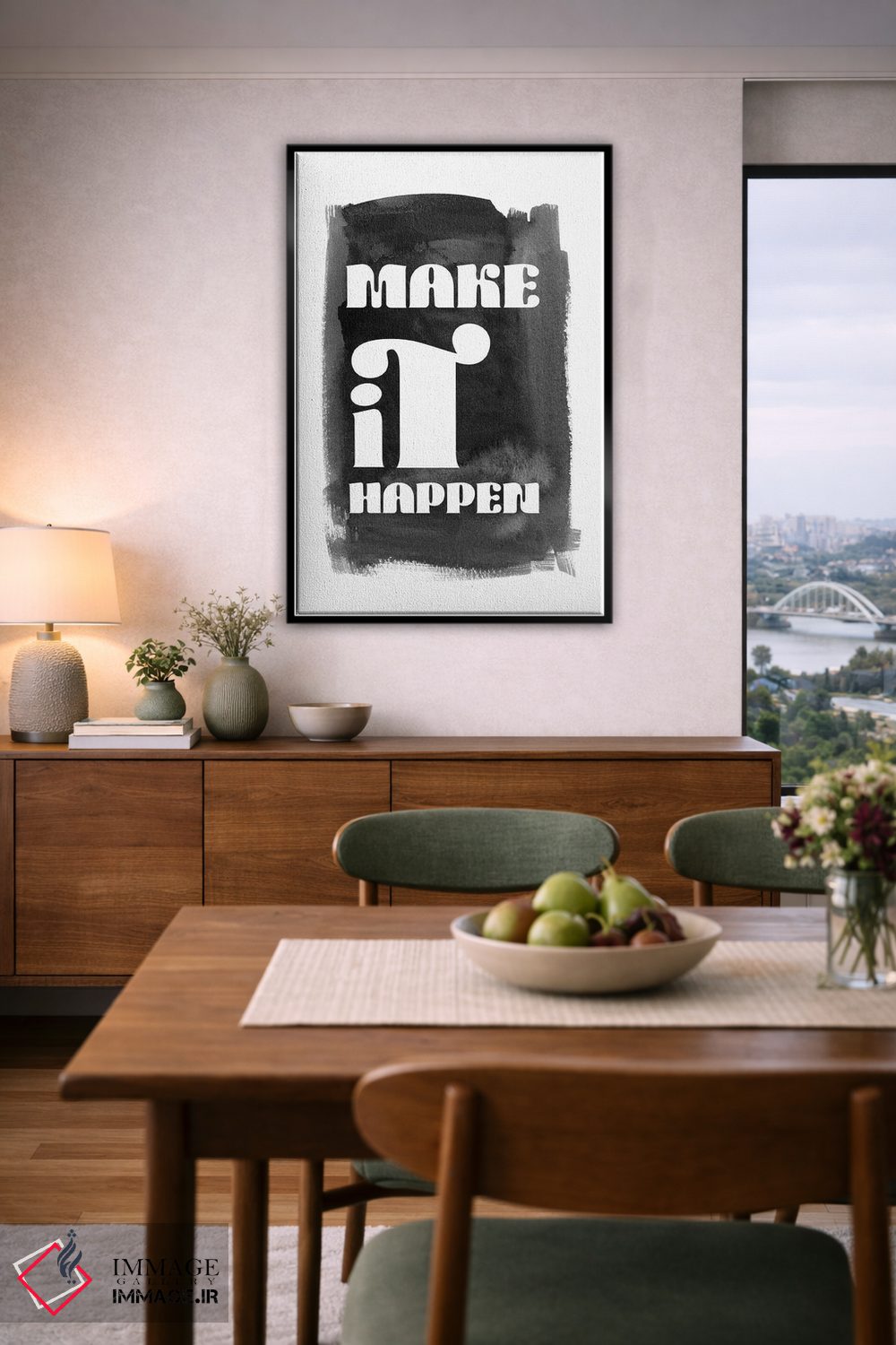 تابلو مینیمال انجامش بده اثر نوردیک پرینت استودیو - D6B