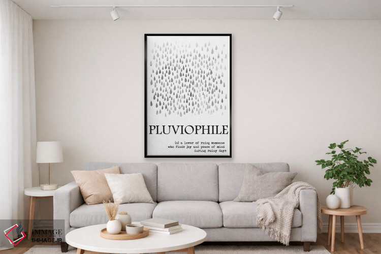 تابلو مینیمال تعریف عاشق باران اثر نوردیک پرینت استودیو - D2B