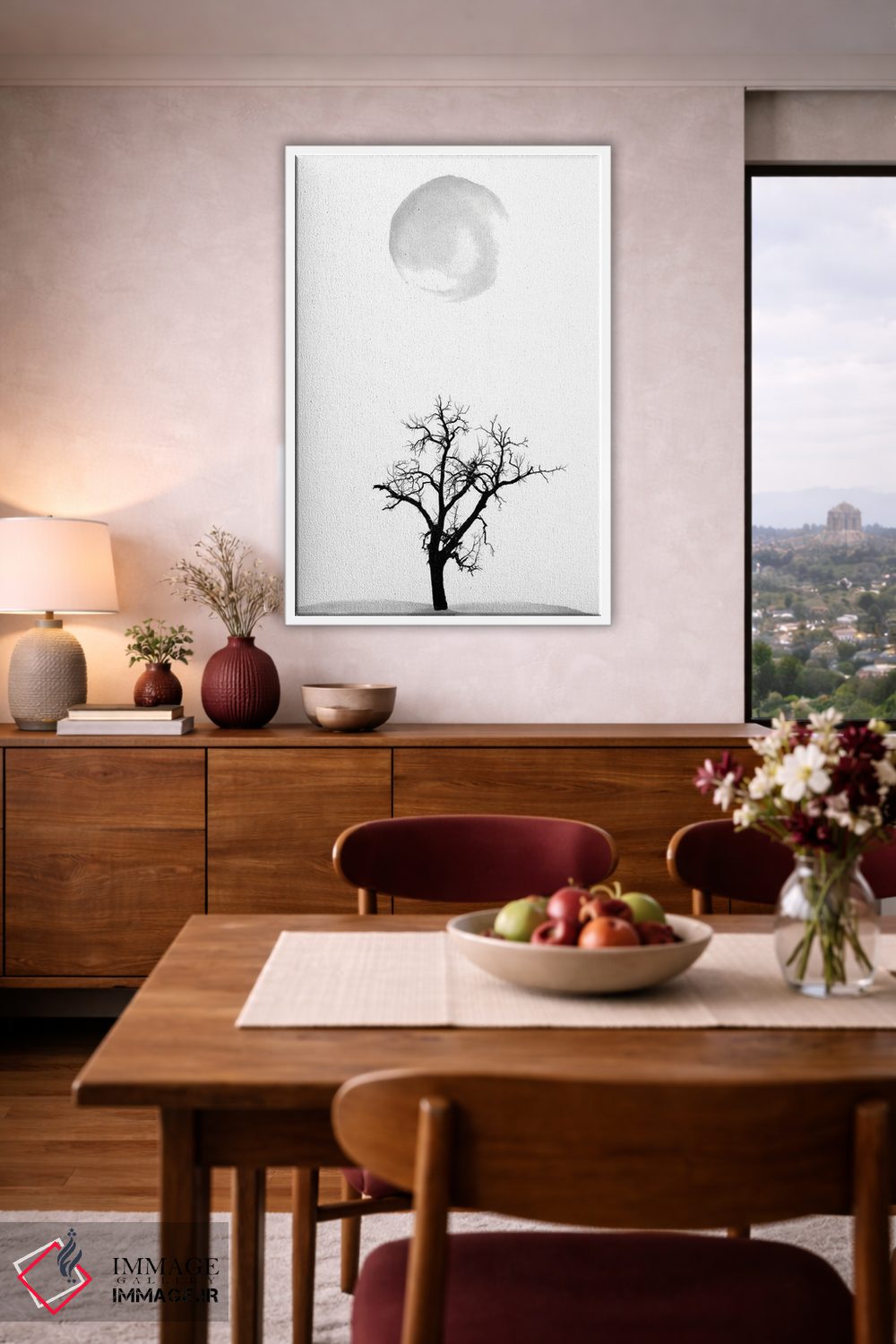 تابلو مینیمال چاپ درخت مینیمالیستی اثر نوردیک پرینت استودیو - D3W