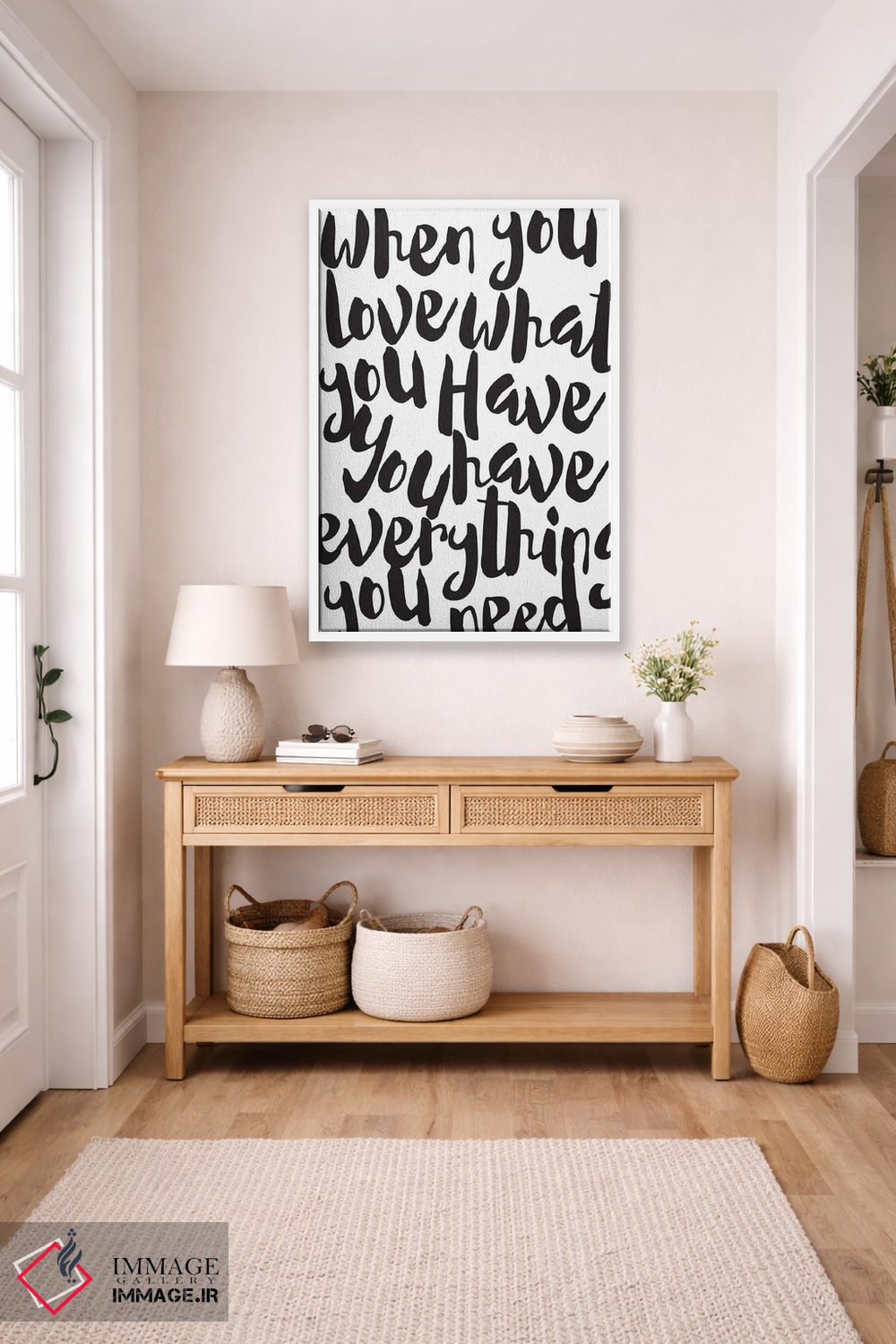 تابلو مدرن آنچه داری را دوست بدار اثر نوردیک پرینت استودیو - D5W