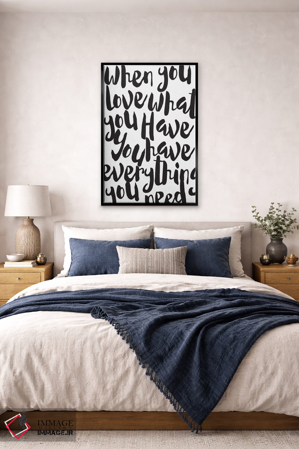 تابلو مدرن آنچه داری را دوست بدار اثر نوردیک پرینت استودیو - D6B