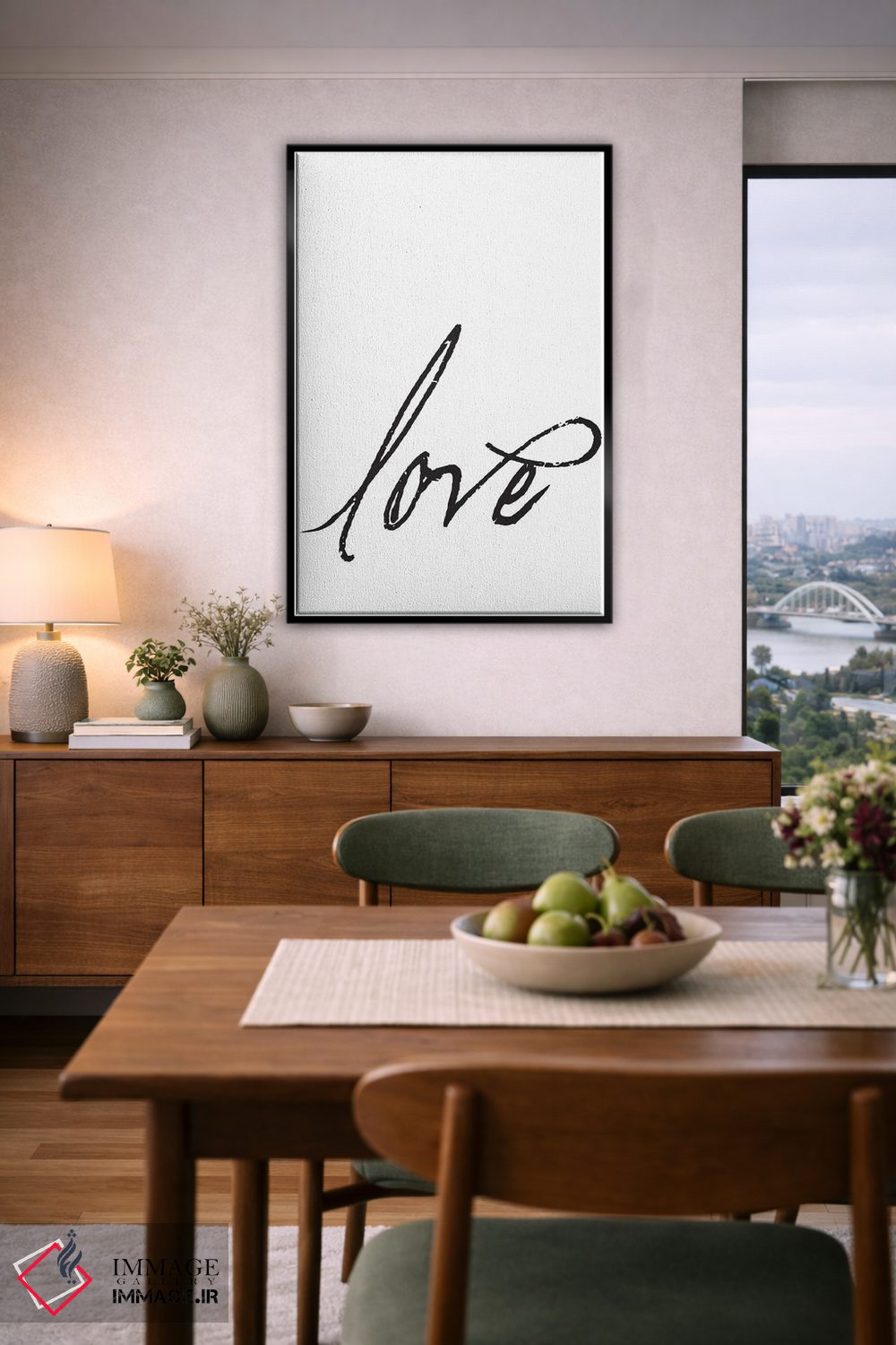 تابلو مدرن عشق اثر نوردیک پرینت استودیو - D6B