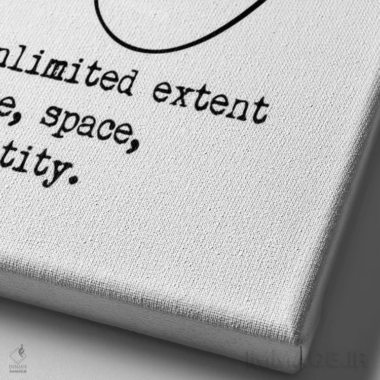 تابلو مدرن تعریف بی نهایت اثر نوردیک پرینت استودیو - نمای نزدیک بافت بوم