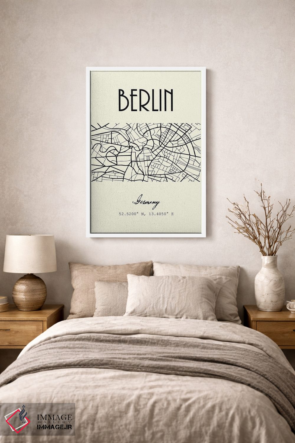 تابلو مدرن نقشه شهر برلین اثر نوردیک پرینت استودیو - D2W