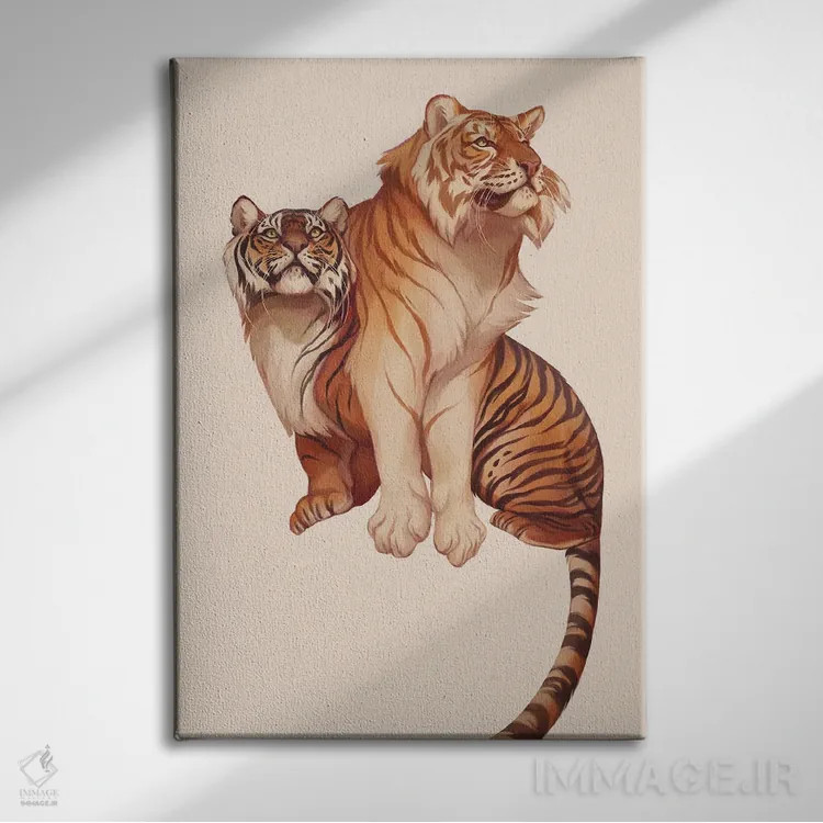 تابلو دکوراتیو برادران طلایی اثر نورا پوتوورا - نمای روبهرو روی دیوار