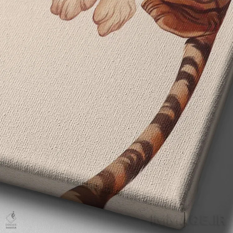 تابلو دکوراتیو برادران طلایی اثر نورا پوتوورا - نمای نزدیک بافت بوم