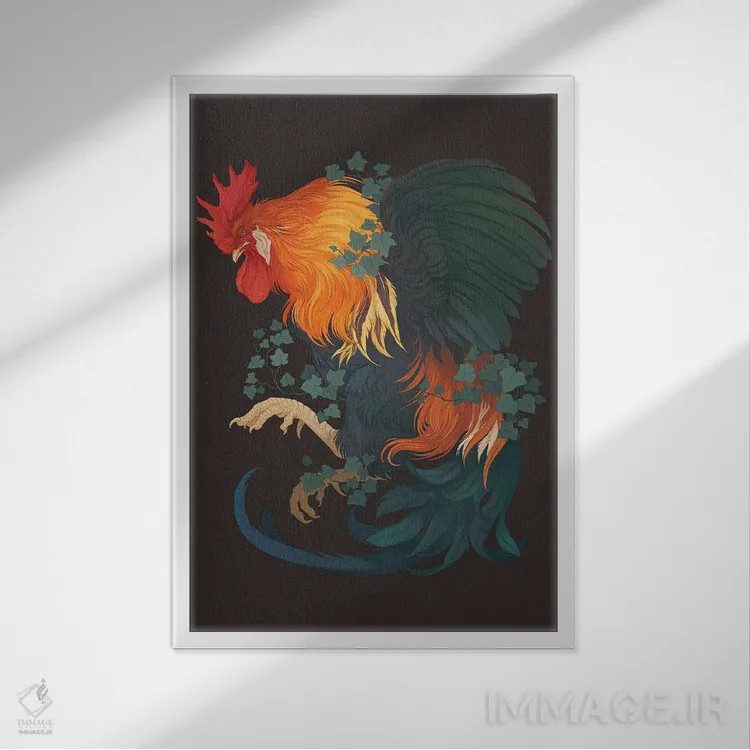 تابلو دکوراتیو پیچک درهم تنیده اثر نورا پوتوورا - نمای قابدار سفید