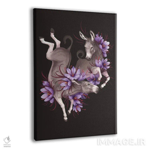 تابلو دکوراتیو جهش های شاد اثر نورا پوتوورا - نمای پرسپکتیو محصول