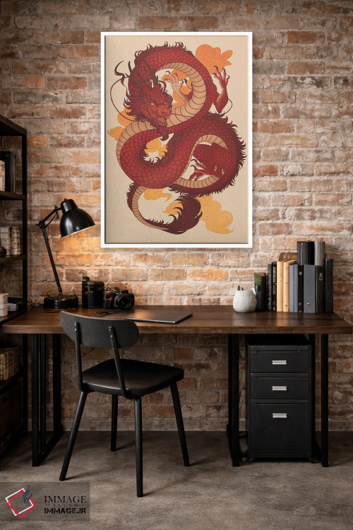 تابلو دکوراتیو اژدهای چینی اثر نورا پوتوورا - D3W