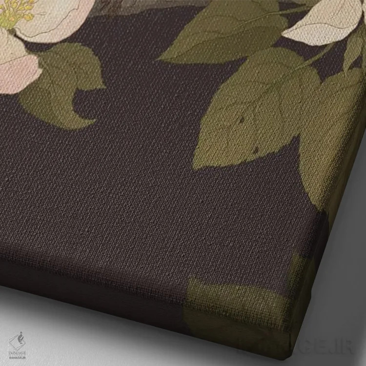 تابلو دکوراتیو سینه سرخ اروپایی اثر نورا پوتوورا - نمای نزدیک بافت بوم