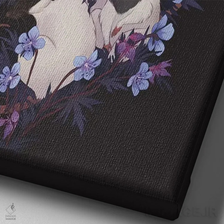 تابلو دکوراتیو هماهنگی اثر نورا پوتوورا - نمای نزدیک بافت بوم