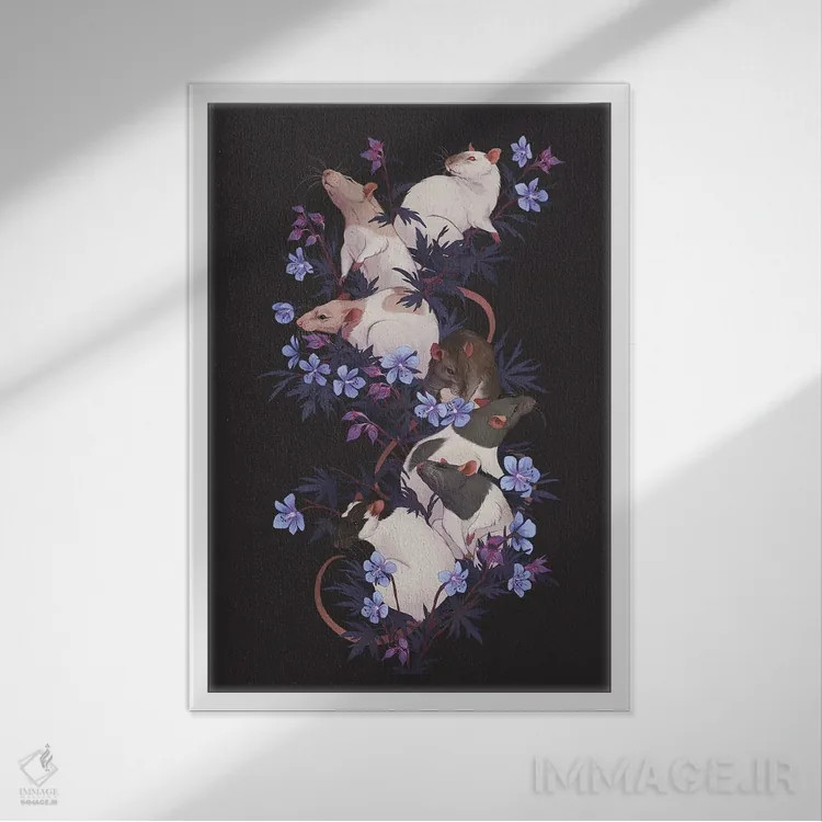 تابلو دکوراتیو هماهنگی اثر نورا پوتوورا - نمای قابدار سفید