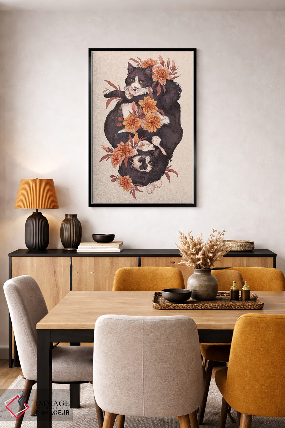 تابلو دکوراتیو سیاه و سفید اثر نورا پوتوورا - D4B