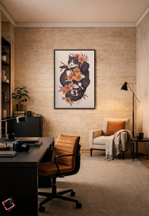 تابلو دکوراتیو سیاه و سفید اثر نورا پوتوورا - D5B