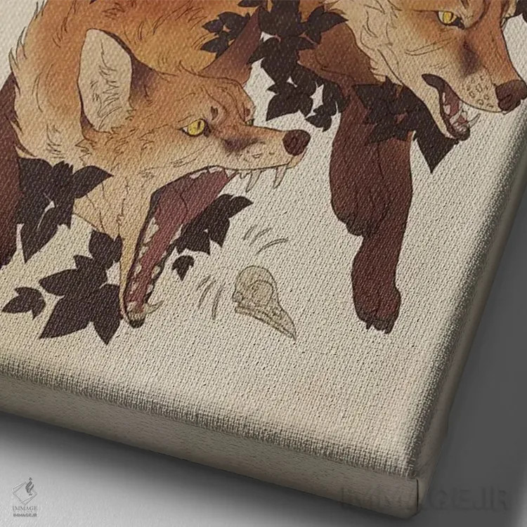 تابلو دکوراتیو تکثیر شدن اثر نورا پوتوورا - نمای نزدیک بافت بوم