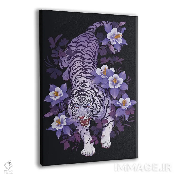 تابلو دکوراتیو سایه های بنفش اثر نورا پوتوورا - نمای پرسپکتیو محصول