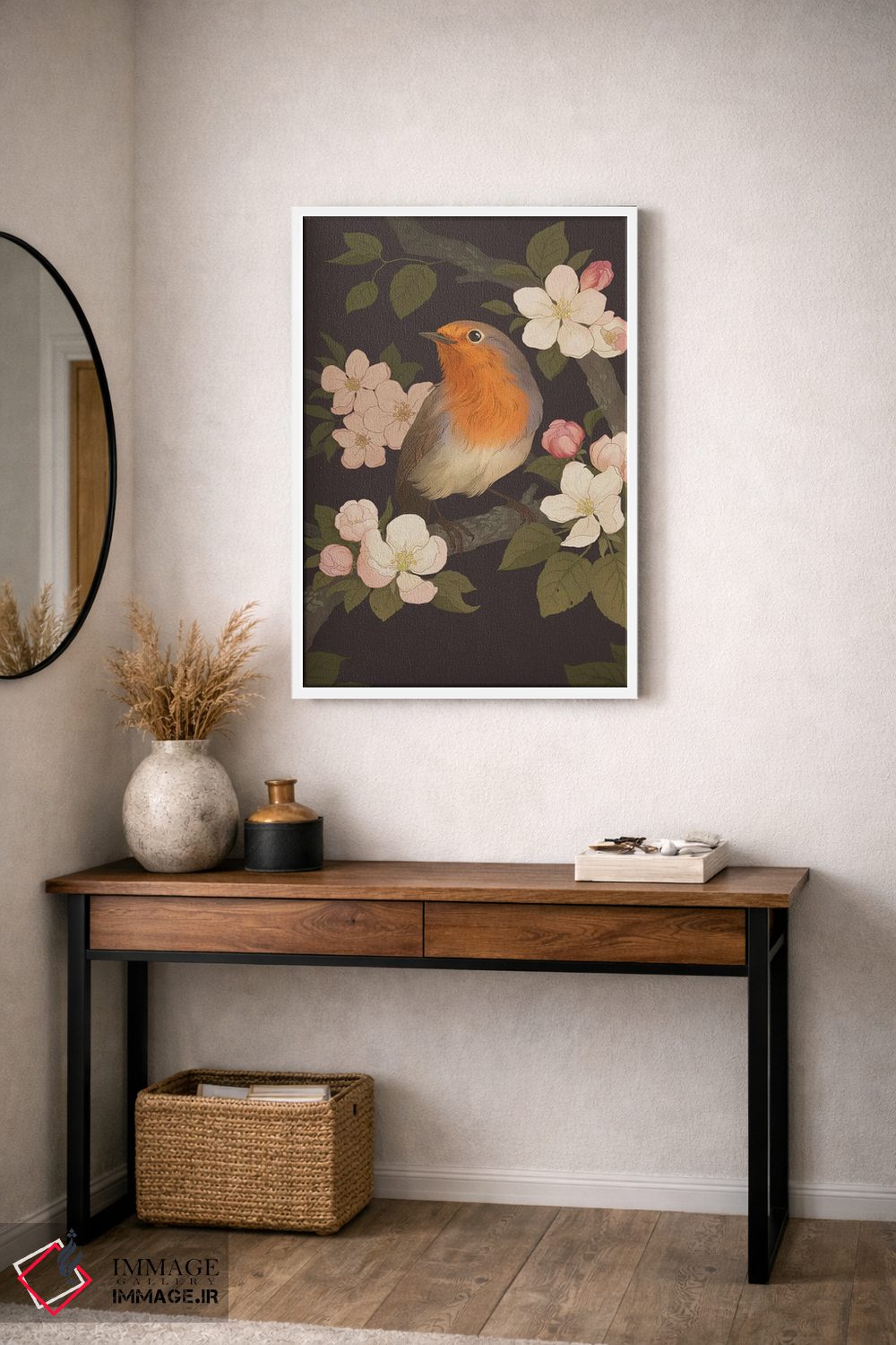 تابلو دکوراتیو سینه سرخ اروپایی اثر نورا پوتوورا - D2W