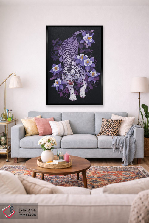 تابلو دکوراتیو سایه های بنفش اثر نورا پوتوورا - D1B