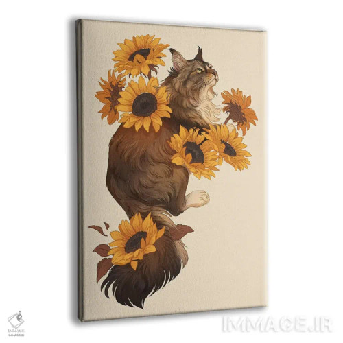 تابلو دکوراتیو آفتابگردان ها اثر نورا پوتوورا - نمای پرسپکتیو محصول