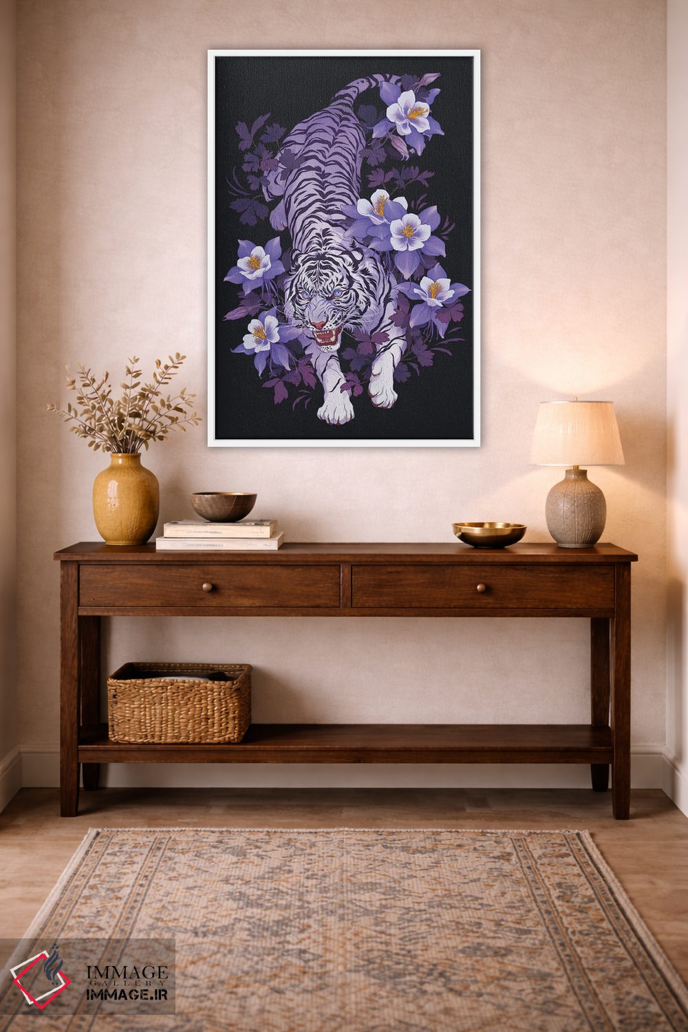 تابلو دکوراتیو سایه های بنفش اثر نورا پوتوورا - D3W