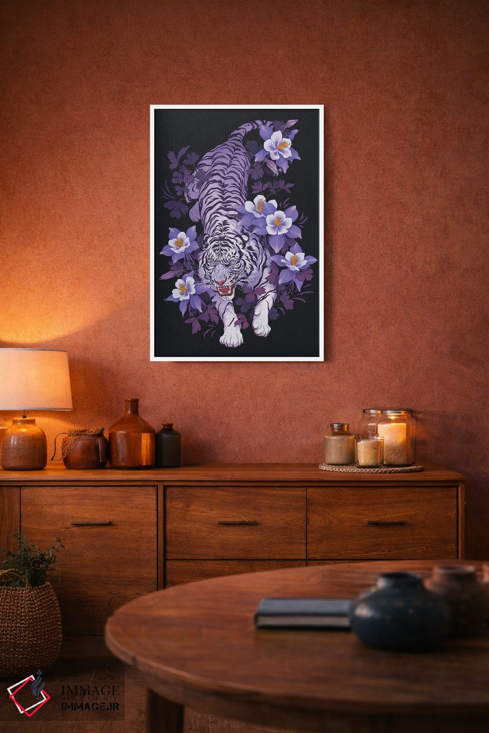 تابلو دکوراتیو سایه های بنفش اثر نورا پوتوورا - D4W