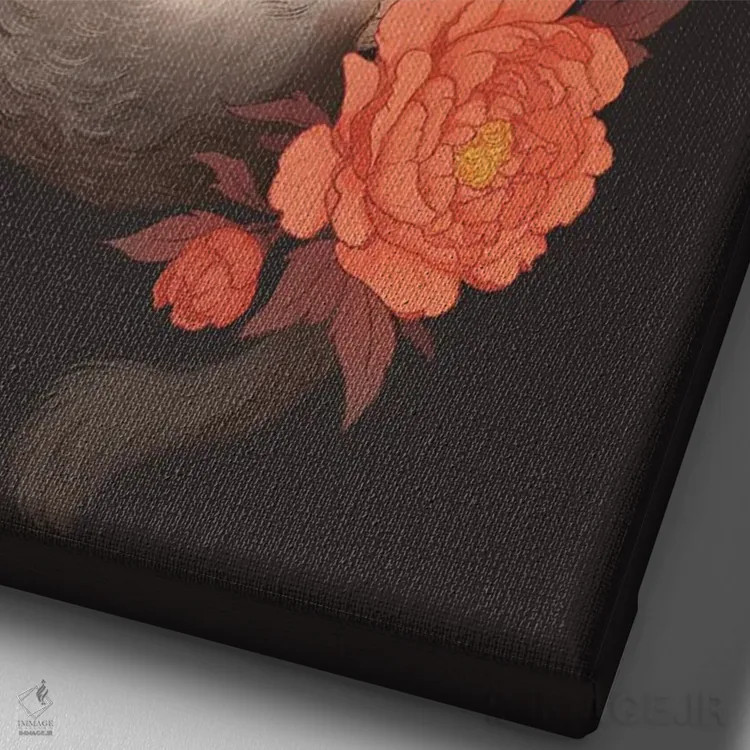 تابلو دکوراتیو برادران درهم تنیده اثر نورا پوتوورا - نمای نزدیک بافت بوم