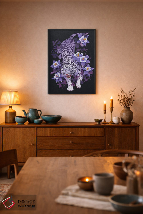 تابلو دکوراتیو سایه های بنفش اثر نورا پوتوورا - D5B