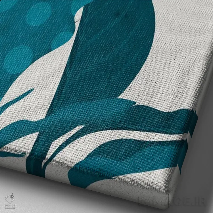 تابلو مینیمال زندگی اثر رینا نوریگا - نمای نزدیک بافت بوم