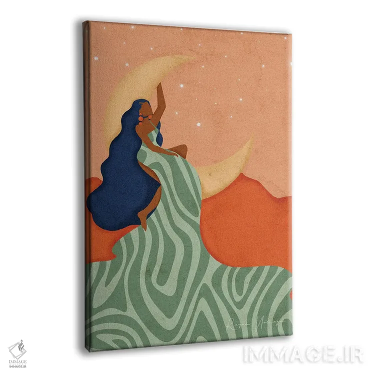 تابلو مینیمال رویابین بزرگ اثر رینا نوریگا - نمای پرسپکتیو محصول