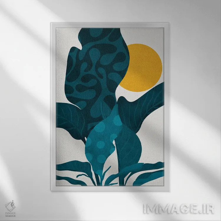 تابلو مینیمال زندگی اثر رینا نوریگا - نمای قابدار سفید