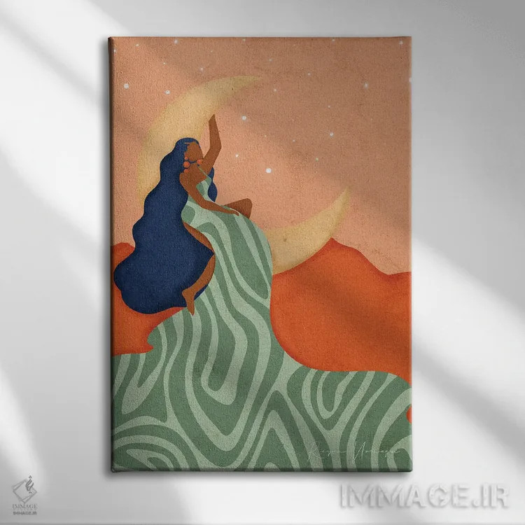 تابلو مینیمال رویابین بزرگ اثر رینا نوریگا - نمای روبهرو روی دیوار