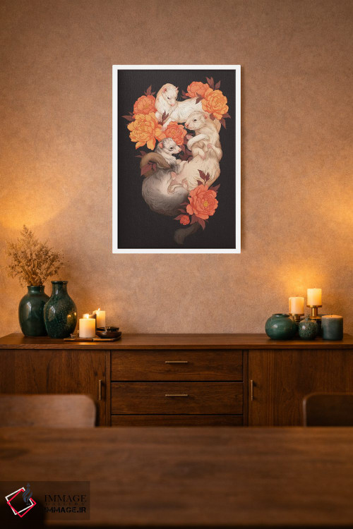 تابلو دکوراتیو برادران درهم تنیده اثر نورا پوتوورا - D1W