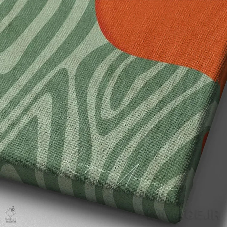 تابلو مینیمال رویابین بزرگ اثر رینا نوریگا - نمای نزدیک بافت بوم