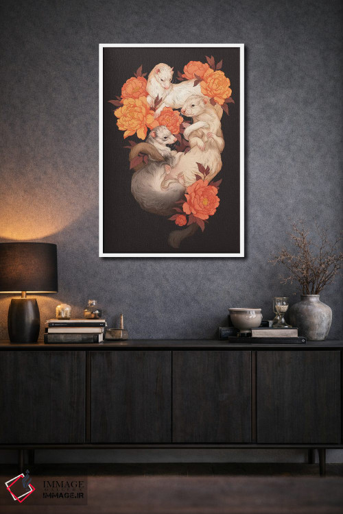 تابلو دکوراتیو برادران درهم تنیده اثر نورا پوتوورا - D2W