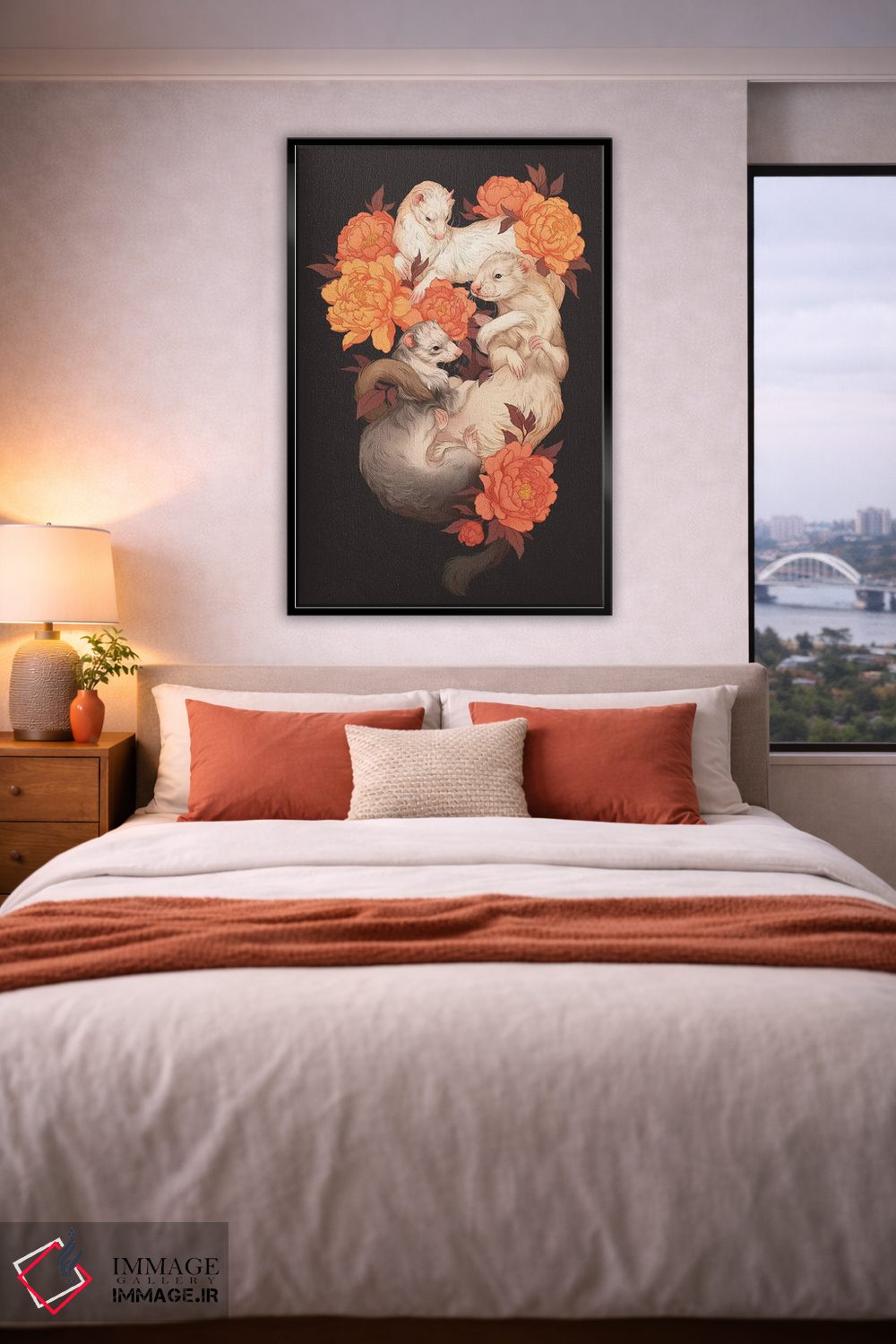 تابلو دکوراتیو برادران درهم تنیده اثر نورا پوتوورا - D5B