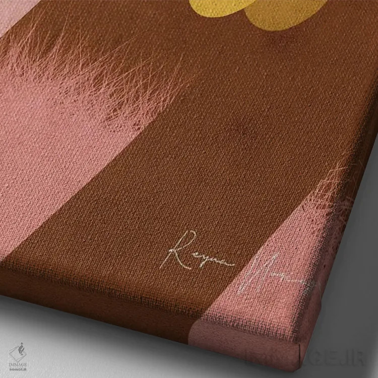 تابلو دکوراتیو زندگی نرم و آرام اثر رینا نوریگا - نمای نزدیک بافت بوم