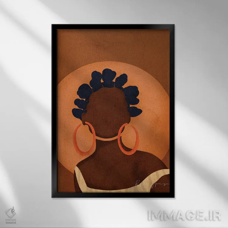 تابلو مینیمال منباورا اثر رینا نوریگا - نمای قابدار مشکی